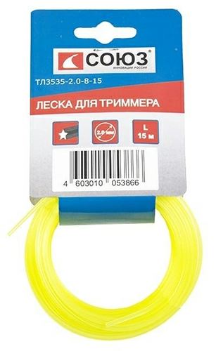 Леска для триммера (звезда) Союз ТЛ3535-2.0-8-15