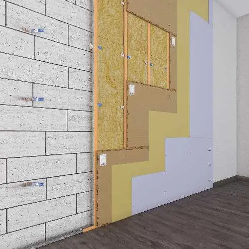 Каркасная система звукоизоляции стен «Барклайн Кварц Мембрана»