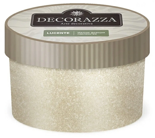 Decorazza LUCENTE (ЛУЧЕНТЕ) Perlamuter ORO / Наполнитель для придания дополнительного декоративного эффекта, 0.1 л