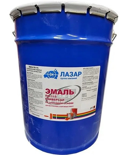Эмаль ПФ-115 белая 25 кг, ГОСТ 6465-76