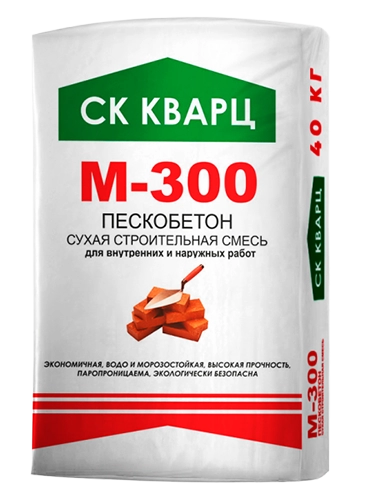 Смесь сухая монтажно-кладочная Пескобетон М300 (стандарт), 40 кг