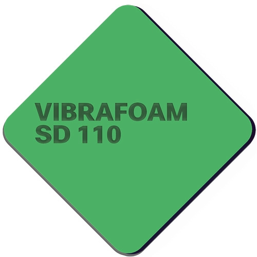 Эластомер Вибрафом (Vibrafoam)  SD 110 зеленый (2м х 0,5м x 25мм) 1м2
