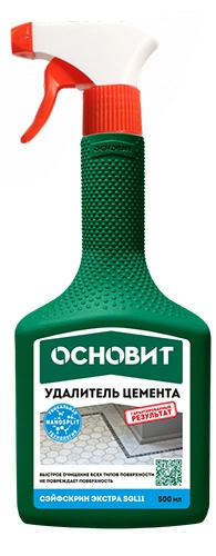 Средство для удаления цемента ОСНОВИТ СЭЙФСКРИН ЭКСТРА SGl11, 0.5 л