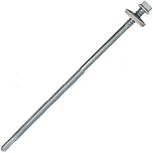 Саморез для сэндвич-панелей 6.3/5.5x190 мм RAL 7047 телегрей, 20 шт, Hardwex