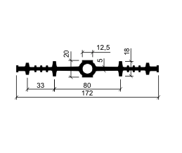 Гидрошпонка АКВАСТОП тип ДВ-170/12 EPDM (резина)