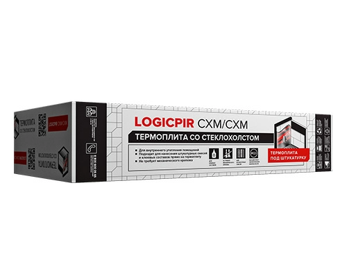 Утеплитель/Теплоизоляция LOGICPIR PROF СХ/СХ L-2385х1185х80, Технониколь, утеплитель PIR с обкладкой из стеклохолста