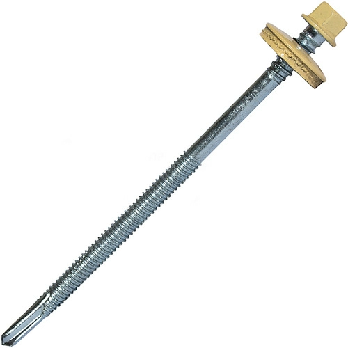 Саморез для сэндвич-панелей 6.3/5.5x235 мм RUSPERT (SILVER GREY), RAL 1014 слоновая кость, 20 шт, Hardwex
