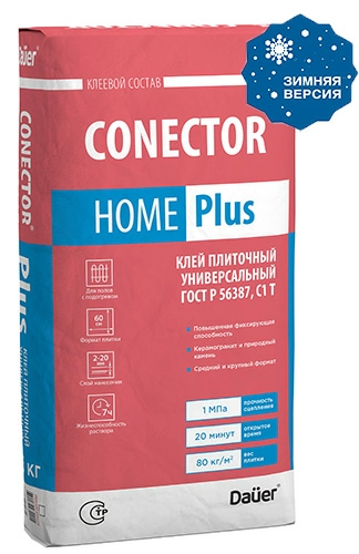 Conector Home Plus Зима, 25 кг, Клей плиточный Универсальный C1, Dauer, мешок