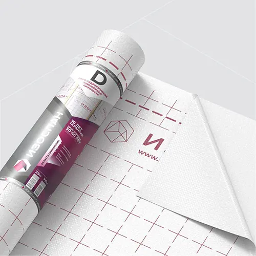 Изоспан D FIX с клейкой лентой 9,38х1,6 м, (15 м2) Гидро- пароизоляционная пленка повышенной прочности