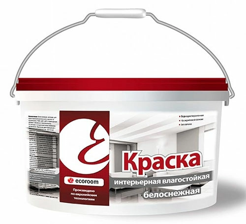 Краска интерьерная, акриловая, влагостойкая белоснежная, 45 кг ведро