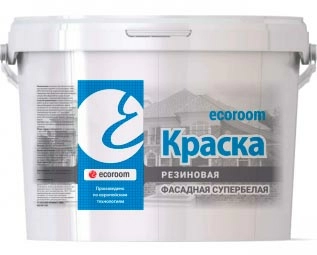 Краска резиновая, фасадная, супербелая, 14 кг ведро