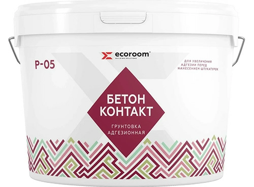 Грунтовка акриловая бетон-контакт P-05 Ecoroom, 8 кг, ведро