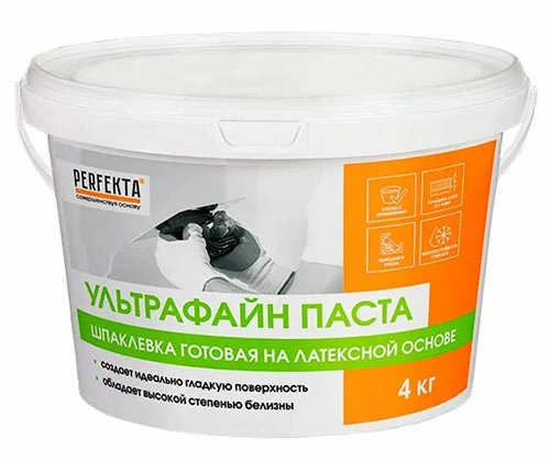 PERFEKTA Ультрафайн PASTA шпаклевка готовая на латексной основе ведро 4 кг