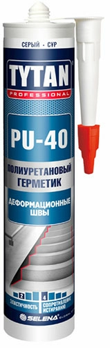Герметик полиуретановый PU 40 Tytan Professional серый 600 мл