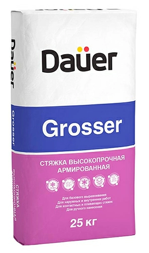 Ровнитель для пола высокопрочный Dauer "Grosser", мешок 25 кг