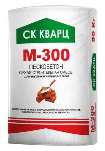 Смесь сухая монтажно-кладочная Пескобетон М300 (стандарт), 50 кг