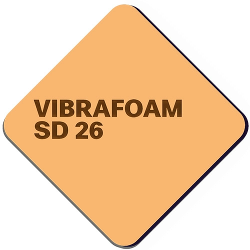 Эластомер Вибрафом (Vibrafoam)  SD 26 оранжевый (2м х 0,5м x 12,5мм) 1м2