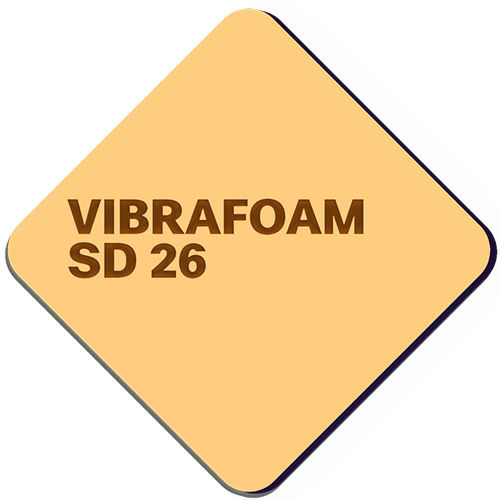Эластомер Вибрафом (Vibrafoam)  SD 220 светло-оранжевый (2м х 0,5м x 25мм) 1м2