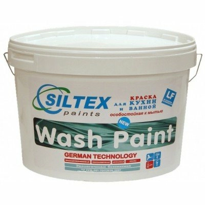 Краска для кухни и ванной "SILTEX" "Wash Paint", 14 кг