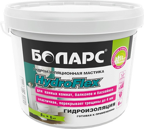 Гидроизоляция готовая к применению HydroFlex, 6 кг
