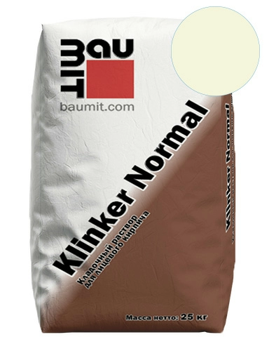 Кладочный раствор для лицевого кирпича Baumit Klinker Normal бежевый, 25 кг