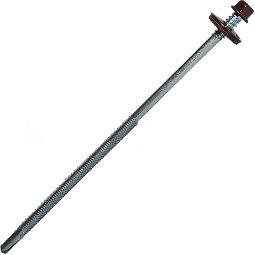 Саморез для сэндвич-панелей 6.3/5.5x90 мм RAL 8017 шоколад, 20 шт, Hardwex