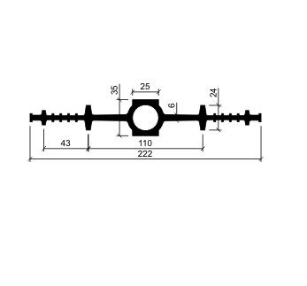 Гидрошпонка АКВАСТОП тип ДВ-220/25 EPDM (резина)