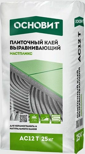 Плиточный клей Выравнивающий ОСНОВИТ МАСТПЛИКС AC12 T, 25 кг
