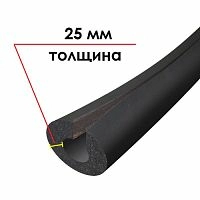 Трубка K-Flex ST IN CLAD black 25х60 мм, толщина 25 мм, длина 1 метр – ТСК Дипломат