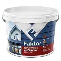 Краска FAKTOR для деревянных фасадов и OSB белая база А, ведро 2,7 л
