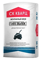 Клей монтажный Гипсоблок для монтажа пазогребневых плит, 30 кг мешок