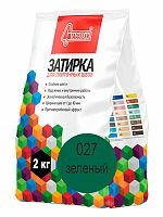 Затирка для плиточных швов цвет Зеленый 027, 2 кг, Старатели, мешок