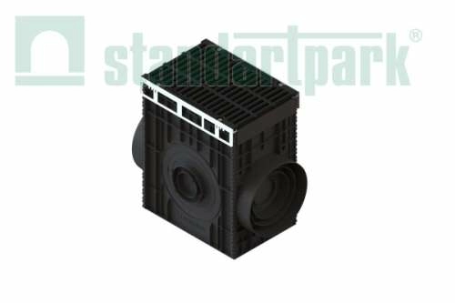 Пескоуловитель с чугунной щелевой решеткой сборный PolyMax Drive ПУC-30.36.62-ПП-Т с РВ 08780070834.2-М, класс D400, комплект, Стандартпарк