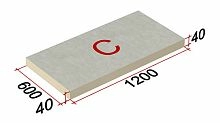 Плиты уклонообразующие LOGICPIR Slope СХМ/СХМ 1,7 %, элемент C, 1200х600х40  , Технониколь, доборный элемент для системы с клиновидной теплоизоляцией
