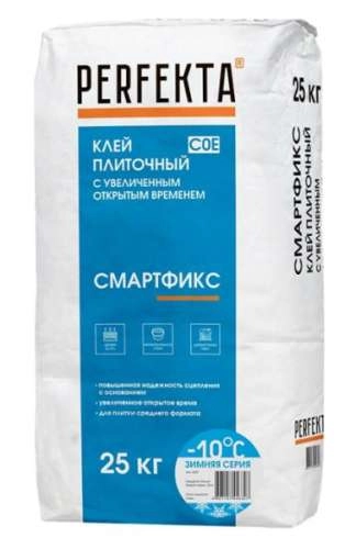 Клей плиточный с увеличенным открытым временем Смартфикс C0 E Зимняя серия, 25 кг