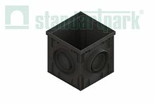 Дождеприемник PolyMax Basic ДП–30.30-ПП черный с РВ яч. ВЧ кл.А (комплект) 08302-Ч, Стандартпарк