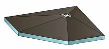 Ruspanel RPG поддон скошенный, уклон в угол, под точечный трап 1000х1000х50 мм