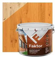 Антисептик FAKTOR декоративный для защиты и тонирования древесины 3 в 1 орегон, барабан 7,6 кг 