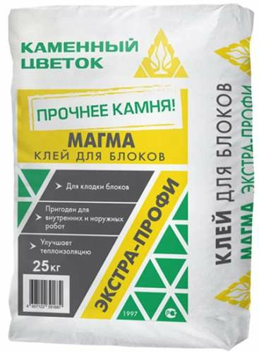 Клей для пористых стеновых блоков МАГМА, Каменный цветок, 25 кг – ТСК Дипломат