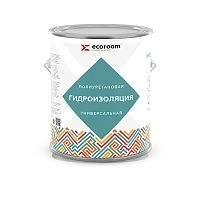 Гидроизоляция Ecoroom Hydroneed Pro, 1 кг, полиуретановая универсальная с армирующим волокном, банка – ТСК Дипломат