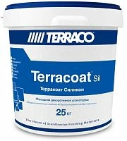 Декоративная штукатурка Terraco TERRACOAT Sahara Silicone, 1 мм на силиконовой основе с зернистой текстурой типа «шуба» с эффектом песка, ведро 25 кг – ТСК Дипломат