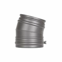 Отвод 15°, Permeter, 25 мм, D250, серый, Schiedel
