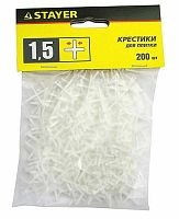 Крестики STAYER для кафеля, 1,5 мм, 200 штук