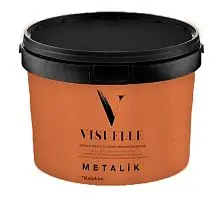 Декоративная краска с металлическим эффектом VISUELLE Metalik Медная 2,5 кг, Kalekim