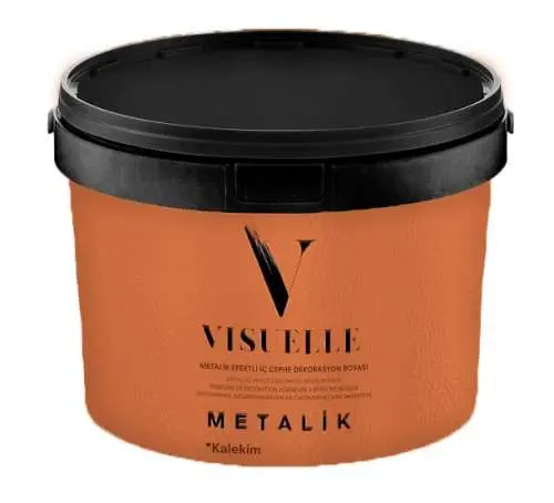 Декоративная краска с металлическим эффектом VISUELLE Metalik Медная 2,5 кг, Kalekim