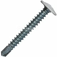 Саморез с прессшайбой со сверлом 4.2x32 мм RAL 9010 белый, 500 шт, Hardwex