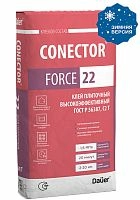 Клей плиточный высокоэффективный Conector Force 22 С2 T ЗИМА, 25 кг, Dauer, мешок