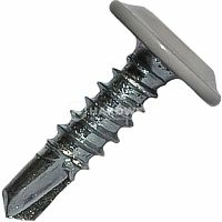 Усиленный саморез с прессшайбой со сверлом 4.2x16 мм RAL 7004 сигнальный серый, 1000 шт, Hardwex