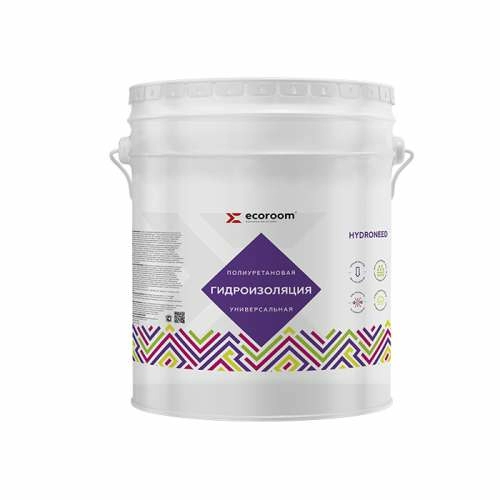 Гидроизоляция Ecoroom Hydroneed, 20 кг, полиуретановая универсальная, ведро