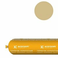 Герметик Ecoroom AS-16 PRO, 600 мл, сосна, для деревянного строения, файл-пакет